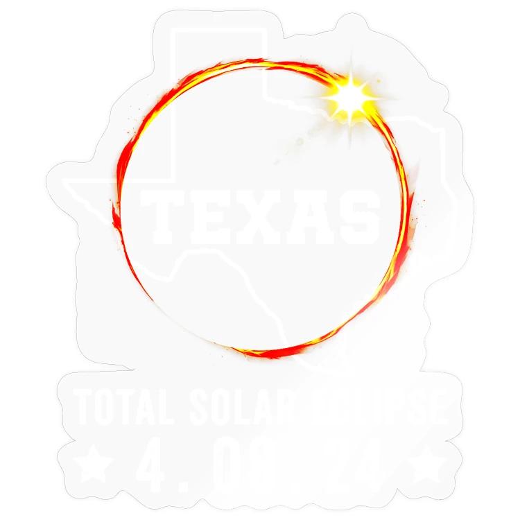 Texas Total Solar Eclipse 2024 United States Solar | Stickers | Sticker | United States Of Texas, States, Texas, United, Total, 2024, Eclipse, Solar, April, Solar Eclipse 